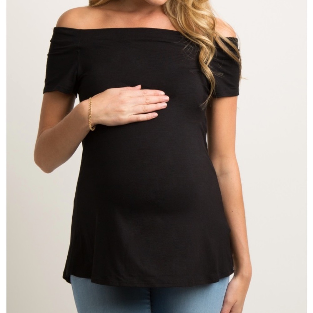 NWT pinkblush off the shoulder maternity top